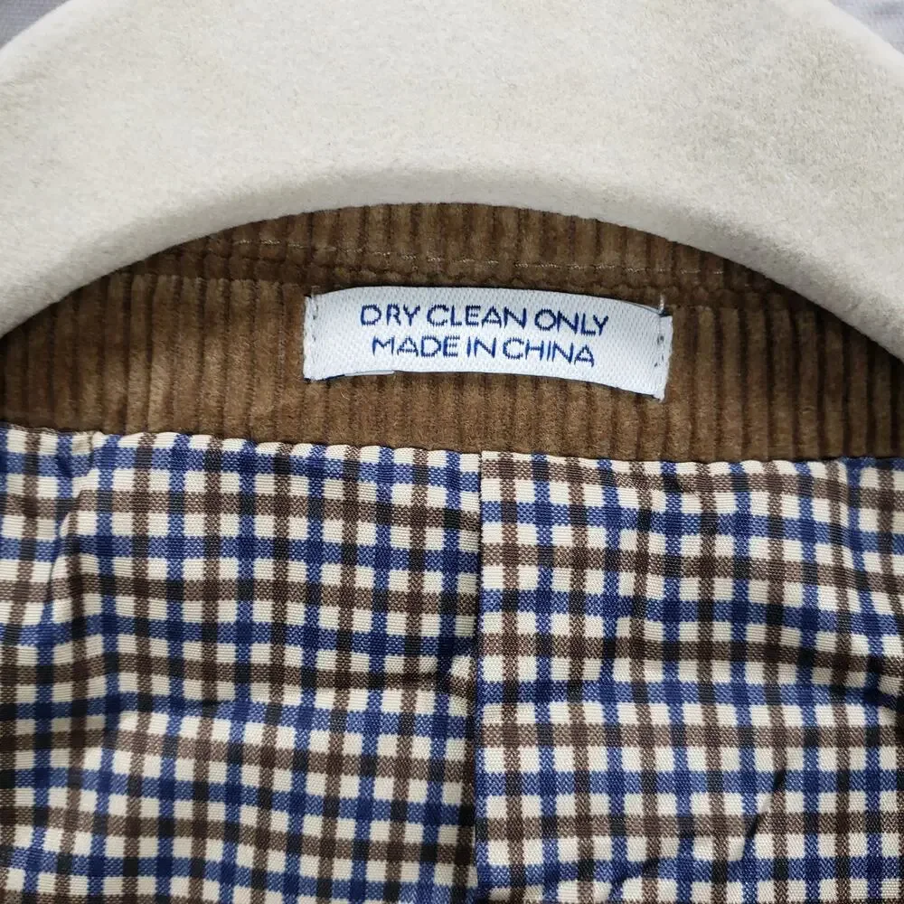 Saddlebred Men's Brown Cotton Corduroy Elbow Patch Sportscoat Size 50R